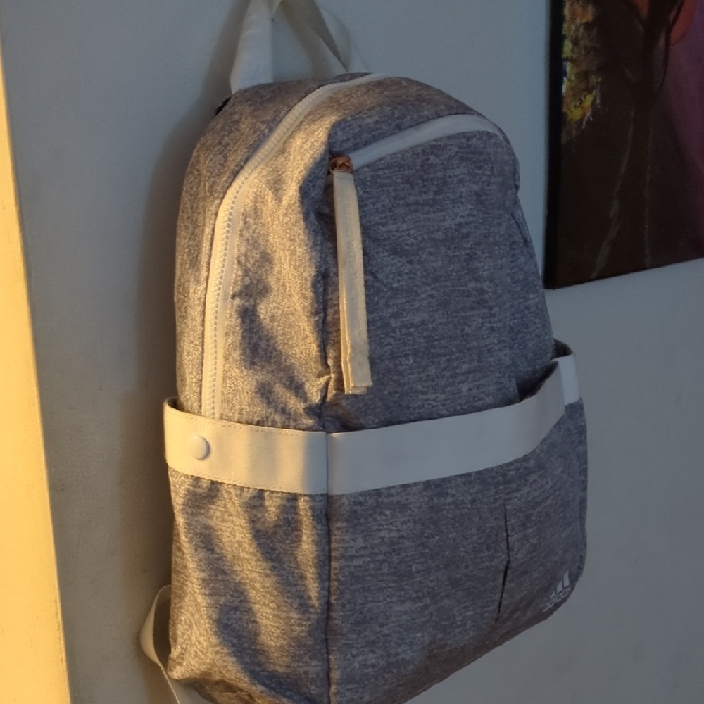 Adidas Heathered Gray Backpack - image 3
